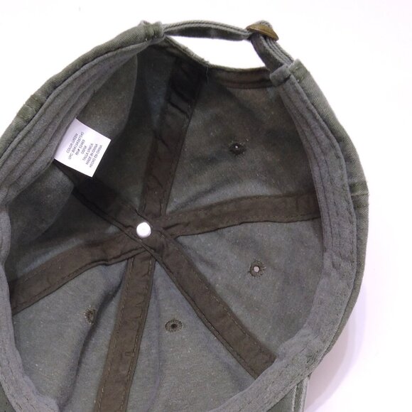 Time and Tru Baseball Cap Unisex Adjustable Tri-Glide Washed Olive Grn Fit Most - Picture 4 of 6
